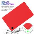 Custodia in silicone liquido per Samsung Galaxy Tab A11 - Rossa
