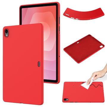 Custodia in silicone liquido per Samsung Galaxy Tab A11 - Rossa