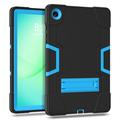 Custodia ibrida in stile robot Samsung Galaxy Tab A11+ con supporto per il calcio - Nero / Blu