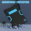 Custodia ibrida in stile robot Samsung Galaxy Tab A11+ con supporto per il calcio - Nero / Blu
