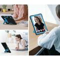 Custodia ibrida in stile robot Samsung Galaxy Tab A11+ con supporto per il calcio - Nero / Blu