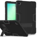 Custodia ibrida in stile robot Samsung Galaxy Tab A11+ con supporto per il calcio - Nera