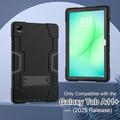 Custodia ibrida in stile robot Samsung Galaxy Tab A11+ con supporto per il calcio - Nera