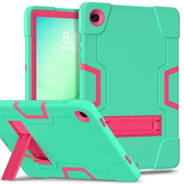 Custodia ibrida in stile robot Samsung Galaxy Tab A11+ con supporto per il calcio