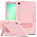 Custodia ibrida in stile robot Samsung Galaxy Tab A11+ con supporto per il calcio - Rosa