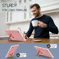Custodia ibrida in stile robot Samsung Galaxy Tab A11+ con supporto per il calcio - Rosa
