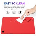 Custodia in silicone liquido per Samsung Galaxy Tab A11+ - Rossa