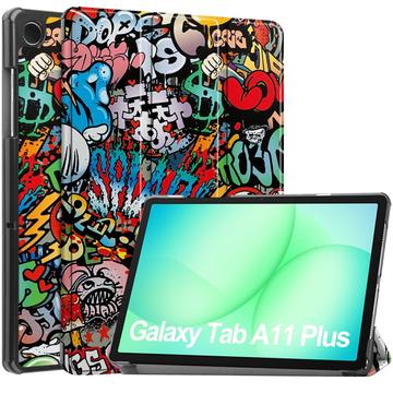 Custodia Smart Folio serie Tri-Fold per Samsung Galaxy Tab A11+ - Graffiti