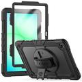 Custodia ibrida con cinturino e supporto Tech-Protect Solid360 per Samsung Galaxy Tab A9+/A11+ - Nera