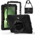 Custodia con Cinturino da Polso Heavy Duty 360 per Samsung Galaxy Tab Active5 Pro - Nera