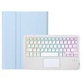 Custodia con tastiera Bluetooth per Samsung Galaxy Tab S10 Lite/S10 FE/S9 FE/S9 - Baby Blu