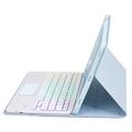 Custodia con tastiera Bluetooth per Samsung Galaxy Tab S10 Lite/S10 FE/S9 FE/S9 - Baby Blu