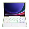 Custodia con tastiera Bluetooth per Samsung Galaxy Tab S10 Lite/S10 FE/S9 FE/S9 - Verde chiaro