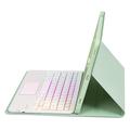 Custodia con tastiera Bluetooth per Samsung Galaxy Tab S10 Lite/S10 FE/S9 FE/S9 - Verde chiaro
