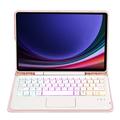 Custodia con tastiera Bluetooth per Samsung Galaxy Tab S10 Lite/S10 FE/S9 FE/S9 - Rosa