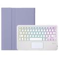 Custodia con tastiera Bluetooth per Samsung Galaxy Tab S10 Lite/S10 FE/S9 FE/S9 - Viola