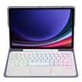 Custodia con tastiera Bluetooth per Samsung Galaxy Tab S10 Lite/S10 FE/S9 FE/S9 - Viola