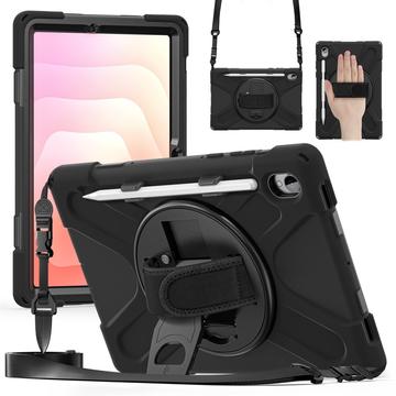 Custodia con Cinturino da Polso Heavy Duty 360 per Samsung Galaxy Tab S11 - Nera