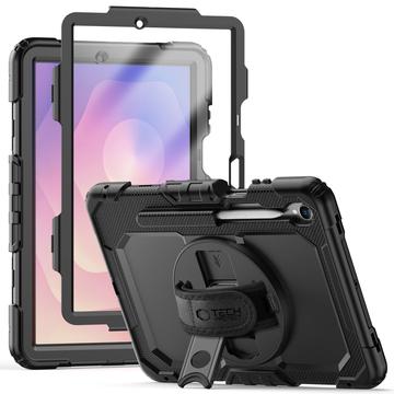 Custodia ibrida con cinturino e supporto Tech-Protect Solid360 per Samsung Galaxy Tab S11 - Nera