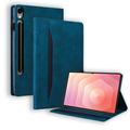 Custodia Folio stile business per Samsung Galaxy Tab S11 Ultra - Blu