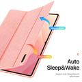 Custodia Smart Folio Tri-Fold Dux Ducis Domo per Samsung Galaxy Tab S11 Ultra - Rosa
