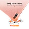 Custodia Smart Folio Tri-Fold Dux Ducis Domo per Samsung Galaxy Tab S11 Ultra - Rosa