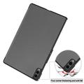 Custodia Smart Folio per Samsung Galaxy Tab S11 Ultra Serie Tri-Fold - Grigia