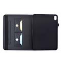 Custodia Butterfly Smart Folio per Samsung Galaxy Tab S12+ con scomparti per carte - Nera