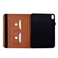 Custodia Butterfly Smart Folio per Samsung Galaxy Tab S12+ con scomparti per carte - Marrone