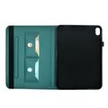 Custodia Butterfly Smart Folio per Samsung Galaxy Tab S12+ con scomparti per carte - Verde
