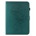 Custodia Butterfly Smart Folio per Samsung Galaxy Tab S12+ con scomparti per carte - Verde