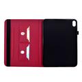 Custodia Butterfly Smart Folio per Samsung Galaxy Tab S12+ con scomparti per carte - Rosa shocking