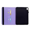 Custodia Butterfly Smart Folio per Samsung Galaxy Tab S12+ con scomparti per carte - Viola