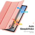 Custodia Smart Folio Tri-Fold Dux Ducis Domo per Samsung Galaxy Tab S12+ - Rosa