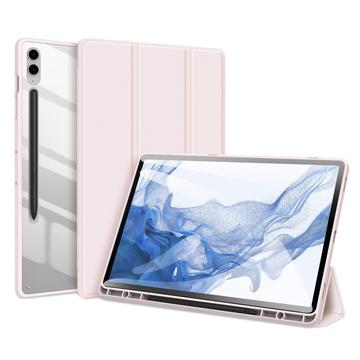 Dux Ducis Toby Custodia Smart Folio Tri-Fold per Samsung Galaxy Tab S9 FE+ - Rosa Chiaro