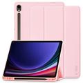 Custodia Folio Tri-Fold Tech-Protect SmartCase Pen per Samsung Galaxy Tab S9/S9 FE/S10 FE/S10 Lite - Rosa