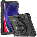 Custodia ibrida con cinturino e supporto Tech-Protect Solid360 per Samsung Galaxy Tab S9/S9 FE/S10 FE/S10 Lite - Nera