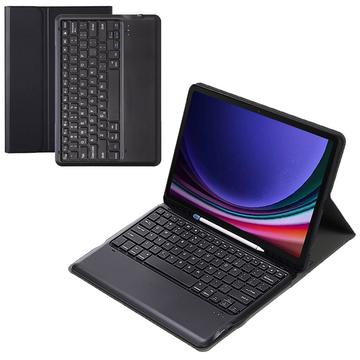 Custodia con tastiera Bluetooth per Samsung Galaxy Tab S9+ (Confezione aperta - Bulk soddisfacente) - Nera