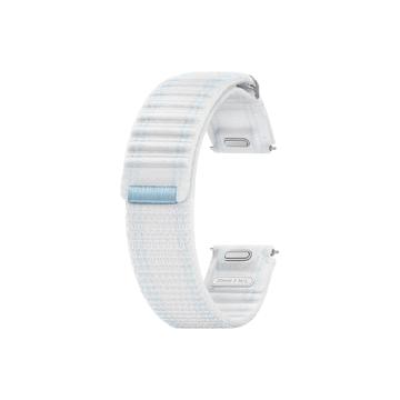Samsung Galaxy Watch 4/4 Classic/5/5 Pro/6/6 Classic/7/FE Fascia in tessuto - M/L - Bianco / Blu