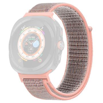 Cinturino in nylon con chiusura in velcro per Samsung Galaxy Watch Ultra - 47mm - Rosa