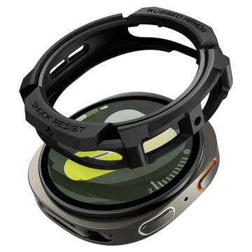 Custodia in TPU Spigen Rugged Armor per Samsung Galaxy Watch8 - 44mm - Nera
