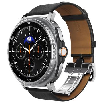 Samsung Galaxy Watch8/Watch8 Classic Spigen Cinturino in pelle Enzo - 40/44/46mm - Nero
