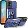 Custodia ibrida con anello rotante e protezione per fotocamera per Samsung Galaxy XCover7 Pro - Blu