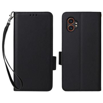 Custodia a portafoglio con chiusura magnetica per Samsung Galaxy XCover7 Pro - Nera