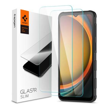 Proteggi Schermo in Vetro Temperato Spigen Glas.tR Slim per Samsung Galaxy Xcover7/Xcover7 Pro - 9H - 2 Pezzi.