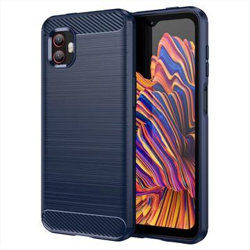 Cover in TPU Spazzolata per Huawei P20 Pro - Fibra di Carbonio - Nera