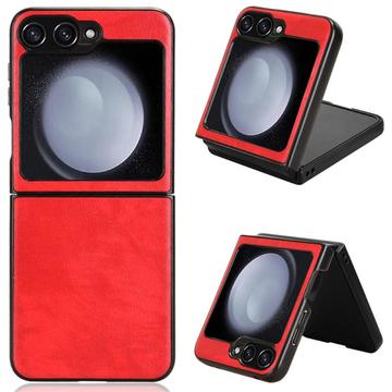 Custodia in Plastica Rivestita per Samsung Galaxy Z Flip6 - Rosso