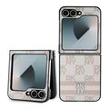 Custodia per Samsung Galaxy Z Flip6 DKNY Motivo a scacchi e strisce - Rosa