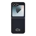 Samsung Galaxy Z Flip6/Z Flip7 Lacoste Iconic Petit Pique Woven Logo Case (Open Box - Excellent) - Black
