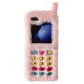 Custodia in peluche retrò con tasti del quadrante ricamati per Samsung Galaxy Z Flip6 - Rosa